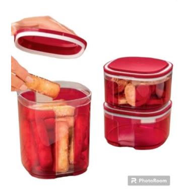 Imagem de Tupperware - Kit Potes Visual, Vermelho