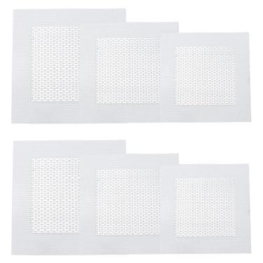 Imagem de AUXBC Kit de reparo de drywall de 6 peças, remendo de parede de alumínio de 10,2 cm/15,2 cm/20,3 cm com placa galvanizada, remendos autoadesivos de fibra de vidro para drywall teto Sheetrock