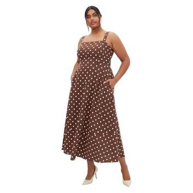 Imagem de City Chic Vestido longo feminino plus size - estampa Collins, Mancha de chocolate, 46
