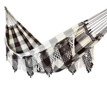 Imagem de rede de dormir descanso casal algodão gigante reforçada 300kg - REDES,