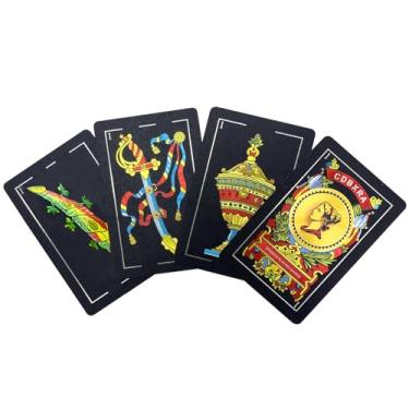 Imagem de Spanish Playing Cards, Original Spanish Cards Games Deck of Cards, Briscas Cards Puerto Rico Mexican Playing Cards (Black x 2)