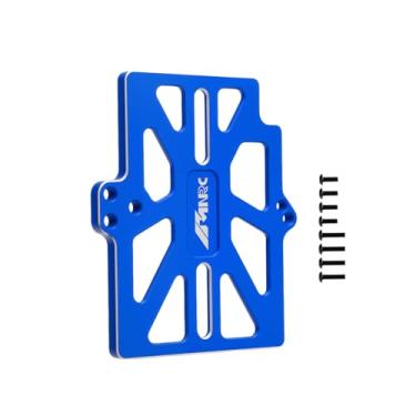 Imagem de NMNRC Alum Electronic Speed Controller ESC Mounting Plate Mount for 1/16 Mini Maxx Minimaxx 4WD RTR RC Car Upgrades Part Blue