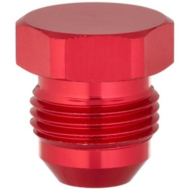 Imagem de DNA MOTORING FT-1-9012-08-RD 8an An-8 3/4 Parafuso de alargamento de alumínio anodizado adaptador de encaixe de trava de porca (vermelho)