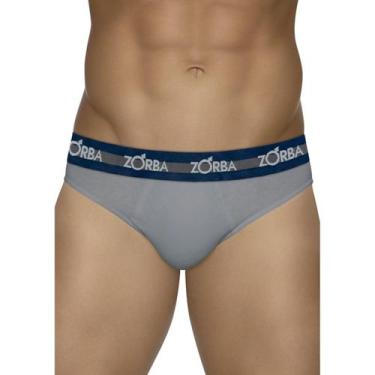 Imagem de Cueca Zorba Slip 764 Forro Frontal 100% Algodão, Grafite, P