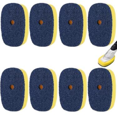 Imagem de Refil de escova de esponja para escova de louça OXO - Pacote com 8 cabeças de substituição para limpeza de louça e sabão para esfregão