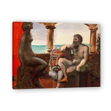 Imagem de LKXGRRSFG Impressão em tela O Escultor e Sua Estátua Pablo Picasso Cubismo – Reprodução Profissional Arte Moderna 39,9 x 52 cm