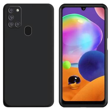 Imagem de Capa Galaxy A31 Capinha Preta Aveludada Anti Impacto Antishock