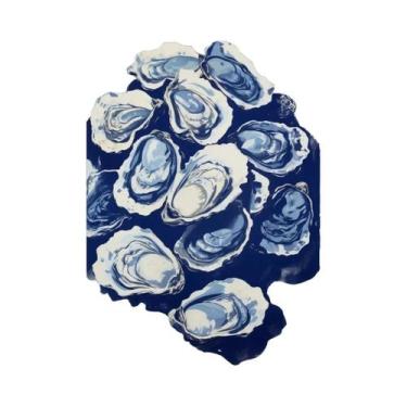 Imagem de Azul Anchovas Sardinhas Ostras Massa Sushi Arte Da Parede Pintura Em T