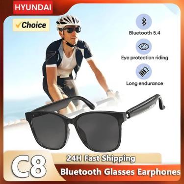 Imagem de HYUNDAI C8 Bluetooth 5.4 Óculos De Sol Fones De Ouvido Baixa Latência 