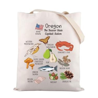 Imagem de Zuo Bao Bolsa de viagem Salem Presente Oregon The Beaver State Nature Shopping Bag Oregon Lover Gift Salem Souvenir, 33rd State