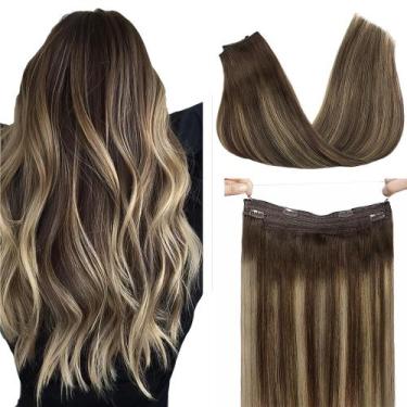 Imagem de Extensões de cabelo de arame GOO GOO Real Human Hair 30cm 70g