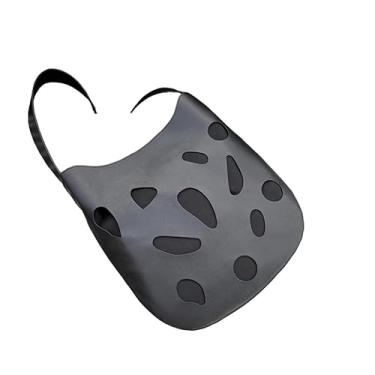 Imagem de Bolsa minimalista de couro legítimo, moderna, simples, de grande capacidade, bolsa feminina de nicho para axilas, Preto, 35*2*38cm