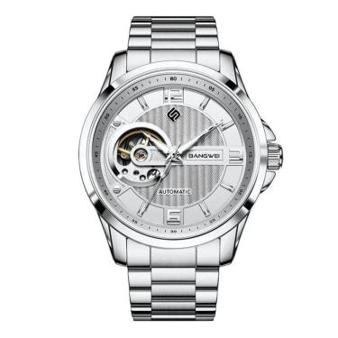 Imagem de Relógio De Pulso Mecânicos Masculinos Marca Superior Luxo Automático Prata