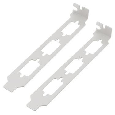 Imagem de LT Easiyl 2 peças de placa de rede de computador com três furos DB9VGA suporte defletor de altura total 12 cm