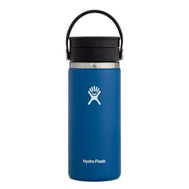 Imagem de Hydro Flask Garrafa com tampa flexível de boca larga – garrafa de água reutilizável de aço inoxidável – isolada a vácuo, pode ser lavada na lava-louças, livre de BPA, não tóxica