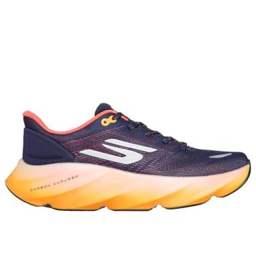 Imagem de Skechers Tênis feminino para motociclistas -Fiesta Mary Jane, Azul-marinho/laranja, 39