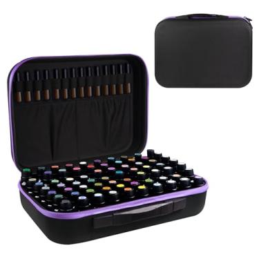 Imagem de ZORETCO Estojo organizador para armazenamento de óleos essenciais, caixa organizadora de 30 garrafas, bolsa organizadora de viagem para doTERRA & Young Living, Roxa, for 70 bottles, Tendência