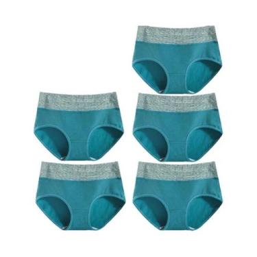 Imagem de Conjunto De Calcinha De Algodão De Cintura Alta Para Mulheres, Roupa Í