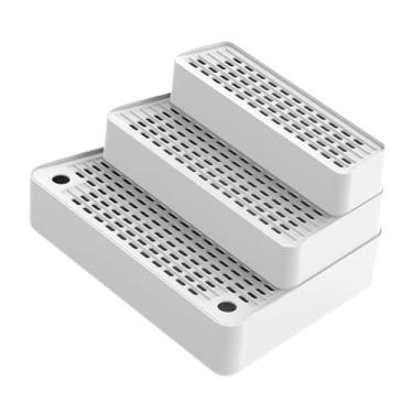 Imagem de Whtkoph Rampa Automática para Caixa de Areia para Gatos, 3 Degraus, Tapete Fácil de Limpar, Lavável E Removível, Degrau, Branco