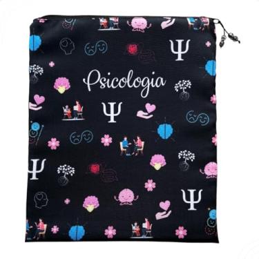 Imagem de Matellasse - Porta Jaleco e Esteto Organizador de bolsa Necessaire Personalizado Biomedicina Fisioterapia Medicina Veterinária Enfermagem Odontologia Nutrição (PSICOLOGIA)