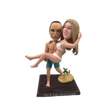 Imagem de Bonecas personalizadas de praia para casais com fotos, para o Dia dos Namorados, Natal/Aniversários/Aniversários