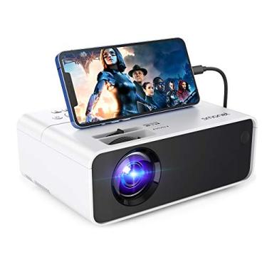 Imagem de Projetor de filme, projetor SMONET 1080p HD 7500l projetor de TV para casa, projetor de vídeo, mini projetor de LED portátil, parede interna externa compatível com TV Stick Laptops PC PS5 HDMI USB