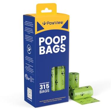 Imagem de Cata Caca Saquinhos Higiênicos,Rolos de saco de cocô de cachorro retrátil para saco de cocô, à prova de vazamento e sacos de resíduos de lavanda extragrossos, 70% reciclado GRS (verde, 21 Rolos)