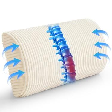 Imagem de HIGOGOGO Almofada de suporte lombar para cadeira reclinável/poltrona/sofá, almofada de suporte de espuma viscoelástica para idosos, almofadas reclináveis para descanso das costas, alívio da dor