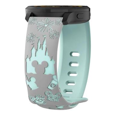 Imagem de CeiLarv Pulseira de relógio de 22 mm para Garmin Venu 3/Forerunner 265/Forerunner 255 para Amazfit Bip 6/Bip 5 /Pop 3S/Balance/GTR 4, pulseira de silicone respirável e confortável - cinza e verde