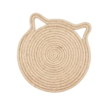 Imagem de Fenteer Tapete arranhador para gatos, brinquedo interativo para brincar no chão, para gatos com bola, para casa, gatinhos, arranhador de papelão, S