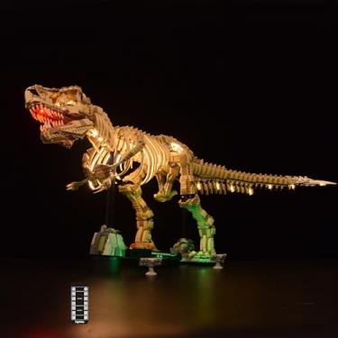 Imagem de LightGo Kit LED para Lego Jurassic World 76968 dinossauro fósseis tiranossauro rex | Apenas iluminação - conjunto de tijolos não incluído (versão remota)