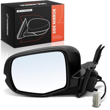 Imagem de A-Premium Espelho retrovisor traseiro externo preto texturizado lado do motorista compatível com Honda Pilot 2017-2022
