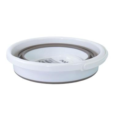 Imagem de Balde Retrátil/Dobrável 12L Branco com Cinza - Nobre