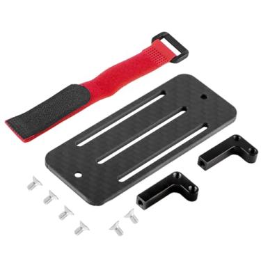 Imagem de GLOBACT Carbon Fiber RC LCG Chassis Battery Tray ESC Receiver Mount with Straps for 1/10 SCX10 RC Crawler Upgrade Parts