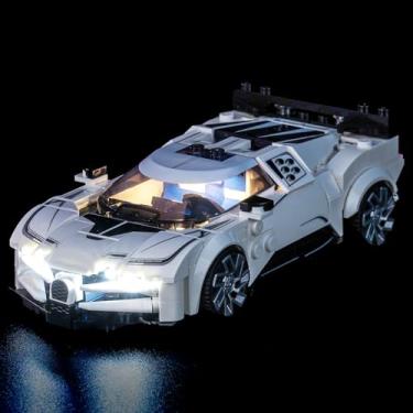 Imagem de LocoLee Kit de luz compatível com Lego 77240 Bugatti Centodieci Hyper Sports Car – Sem modelo apenas luz, acessórios de iluminação LED compatíveis com Lego 77240