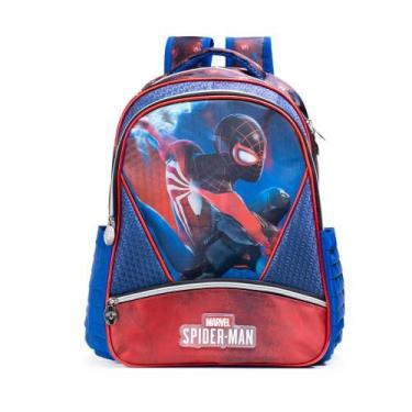 Imagem de Mochila Escolar Infantil Homem Aranha Azul - Bagaggio, U