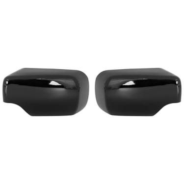 Imagem de X AUTOHAUX Par Exterior Carro retrovisor Capa Espelho Espelho de Porta Espelho Espelho Cobertura Preto Brilhante para BMW E46 1998-2005