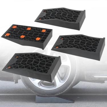 Imagem de Rampa de serviço de carro OULEME Low Profile, pacote com 4 unidades, c