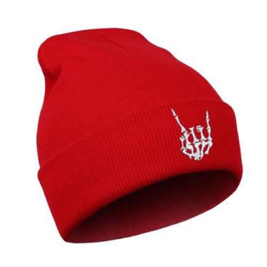 Imagem de Gorro Ikenacy Halloween Skull Goth Knit para homens e mulheres