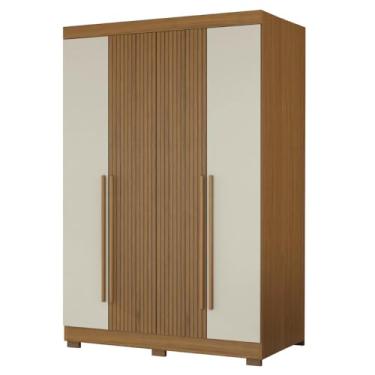 Imagem de Guarda Roupas Solteiro Detalhe Ripado 3D Com 4 Portas 2 Gavetas Creta