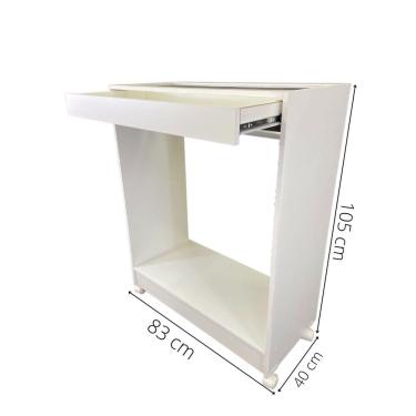 Imagem de Balcão Arara Com Gaveta Branco