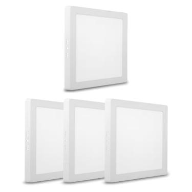 Imagem de Plafon Led Sobrepor Quadrado 18W Branco Frio 6500K bivolt com Design Slim Moderno para Teto Interno (4)