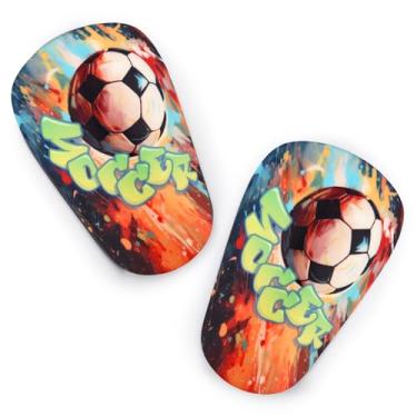 Imagem de 2 mini caneleiras de futebol, 10 x 6 cm, extra pequenas, caneleiras de futebol, miniatura, caneleiras protetoras, equipamento para adolescentes e adultos (cor grafite)