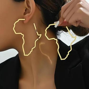 Imagem de JuneJuneth Camisas Brincos Africanos Mês da História Negra Joias Roupas Femininas Presentes Camisas Africanas Brincos Negros Mês da História Roupas Femininas Joias Presente, Medium, Latão, Sem pedra