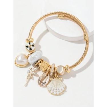 Imagem de Pulseira de praia de verão com contas para mulheres, design de joias de resort de verão, acessórios chiques, ótimo presente para ela