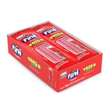 Imagem de Fini Mini Bala De Gelatina Tubes Morango Cítrico 17G C/12 -