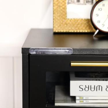 Imagem de Protetor de parede de borracha da parte traseira da cadeira, para-choques transparentes de silicone para porta de armário protetor de parede para portas de chuveiro, portas de carro, gavetas, tampas