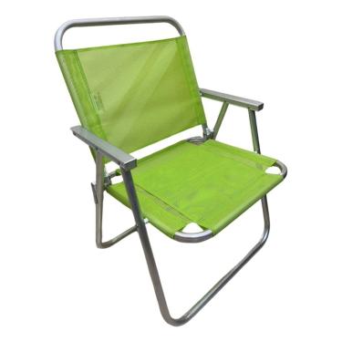 Imagem de Cadeira De Praia Conforto Oversize 140kg Sanete Ronchetti Cor Verde