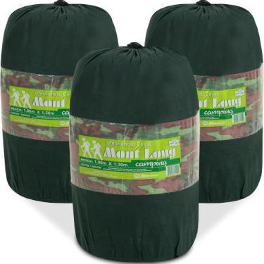 Imagem de Kit 3 Colchonetes Camuflado Casal 190x130cm Com Bolsa Para Transporte 