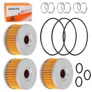 Imagem de 3 peças de filtro de óleo e anel de vedação com kit de mola para Suzuki Savage 650 LS650 DR650S SP500 SP600 1981-2023 16510-37450